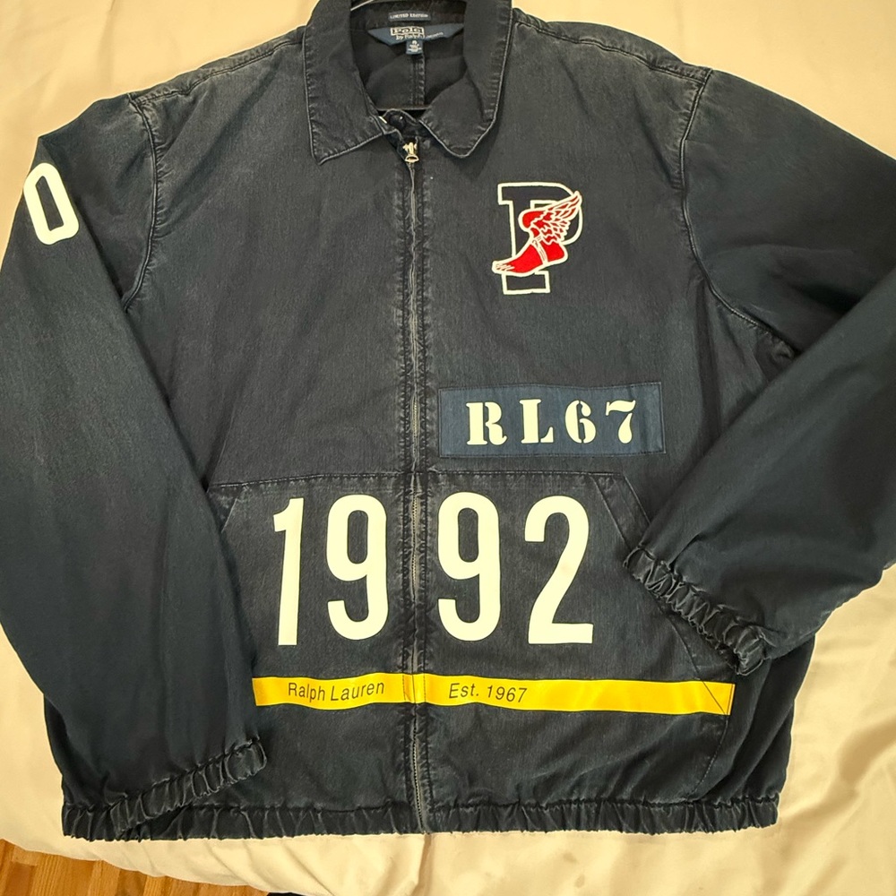 ❌❌SOLD❌❌ Ralph Lauren Polo Stadium 1992 coach denim look jacket